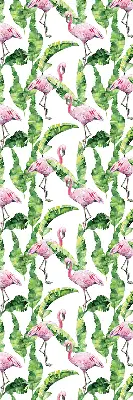Roletai balkono durims Flamingos prie lapų