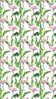 Roletai balkono durims Flamingos prie lapų