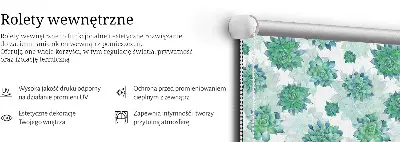 Vidiniai roletai langams Žalios gėlės