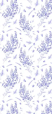 Vidiniai langų roletai Violetiniai augalai