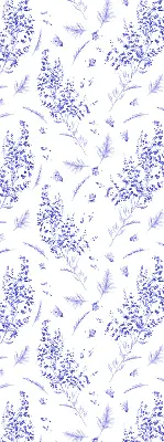 Vidiniai langų roletai Violetiniai augalai