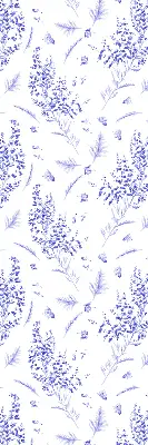 Vidiniai langų roletai Violetiniai augalai