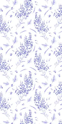 Vidiniai langų roletai Violetiniai augalai