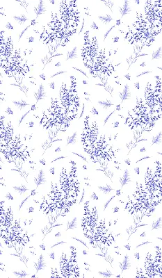 Vidiniai langų roletai Violetiniai augalai