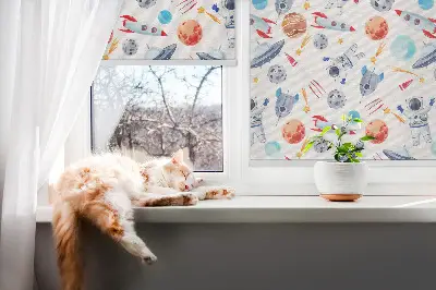 Vidiniai roletai langams Raketos, kosmonautai, planetos ir NSO