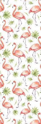 Medžiaginiai roletai Flamingas ir lapai