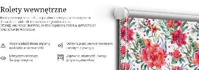 Vidiniai roletai Raudonos gėlės