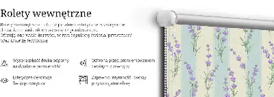 Vidiniai langų roletai Violetinės gėlės