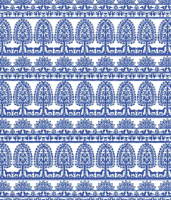 Roletai balkono durims Mėlynas raštas
