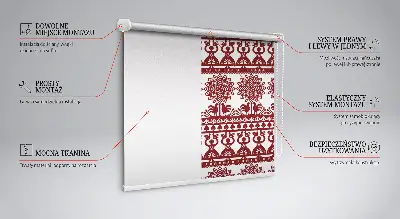 Vidiniai roletai langams Rudas raštas