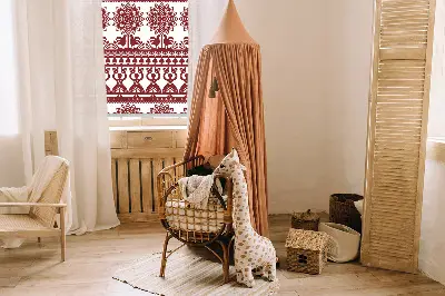 Vidiniai roletai langams Rudas raštas