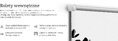 Roletai langams Juodos gėlės