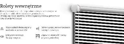 Vidiniai roletai langams Juodos juostelės