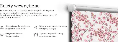 Vidiniai langų roletai Rožinė lelija