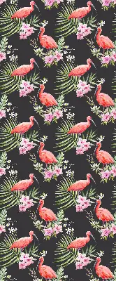 Medžiaginiai roletai Flamingos ant augalų