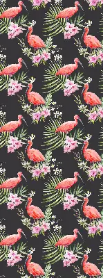 Medžiaginiai roletai Flamingos ant augalų