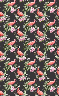 Medžiaginiai roletai Flamingos ant augalų