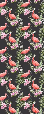 Medžiaginiai roletai Flamingos ant augalų