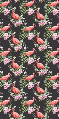 Medžiaginiai roletai Flamingos ant augalų