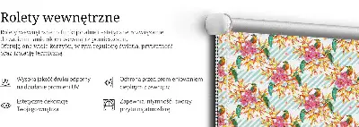 Vidiniai langų roletai Paukščiai tarp medžių šakų