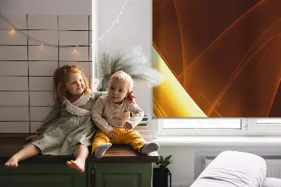 Roletai balkono durims Oranžinė abstrakcija