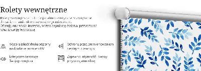 Vidiniai roletai langams Mėlyni lapai