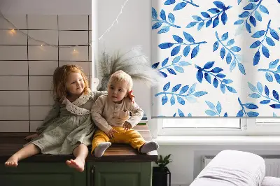 Vidiniai roletai langams Mėlyni lapai