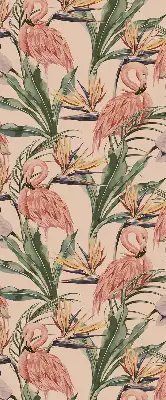 Vidiniai roletai langams Flamingos ir gėlės