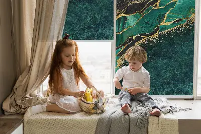 Roletai langams Žalias marmuras