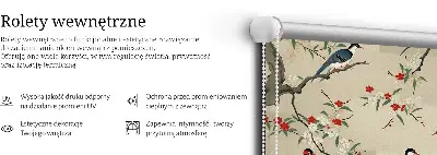Vidiniai langų roletai Paukščiai ant medžio