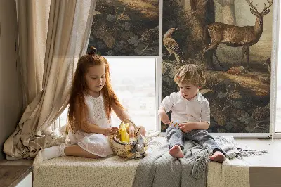 Vidiniai roletai langams Gyvūnai miške