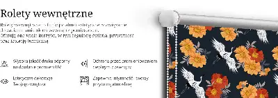 Vidiniai roletai langams Gėlės ir gervės