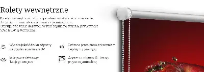 Vidiniai užtemdantys langų roletai Raudonas obuolys gelmėse