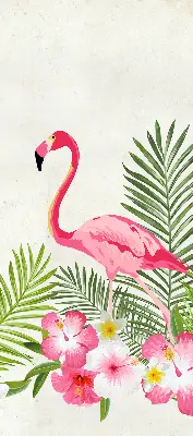 Medžiaginiai užtemdantys roletai Flamingos prie lapų