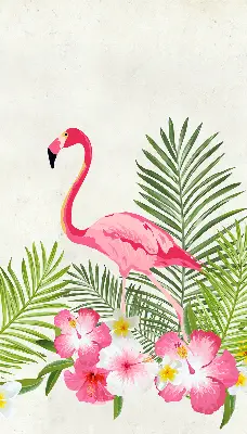 Medžiaginiai užtemdantys roletai Flamingos prie lapų