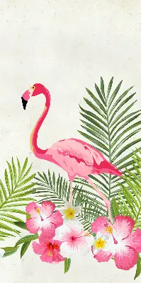 Medžiaginiai užtemdantys roletai Flamingos prie lapų