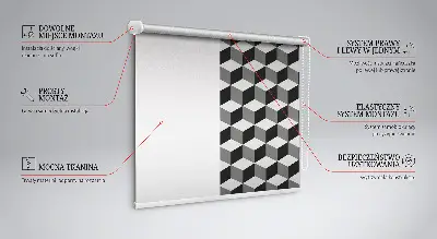 Vidiniai užtemdantys roletai langams 3D kubai