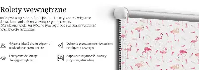 Vidiniai užtemdantys langų roletai Flamingos ir jų plunksnos