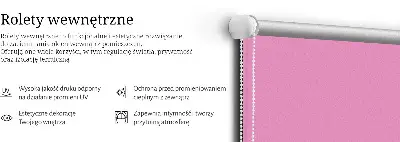 Vidiniai užtemdantys roletai Rožinė