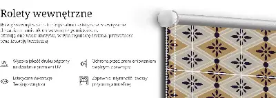 Užtemdantys roletai balkono durims Gėlė rombo pavidalu
