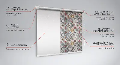 Užtemdantys roletai balkono durims Dekoratyviniai rombai