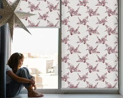 Vidiniai užtemdantys roletai langams Origami gulbės