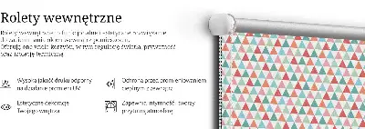 Užtemdantys roletai langams Spalvingi trikampiai