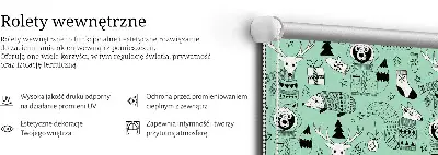 Medžiaginiai užtemdantys roletai Žiemos gyvūnai