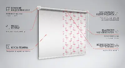 Vidiniai užtemdantys roletai langams Flamingos