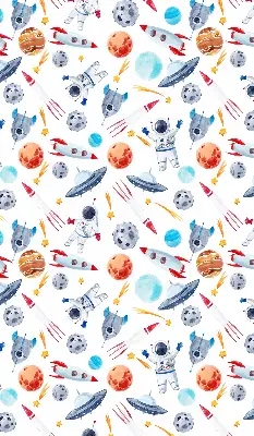 Vidiniai užtemdantys roletai langams Raketos, kosmonautai, planetos ir NSO