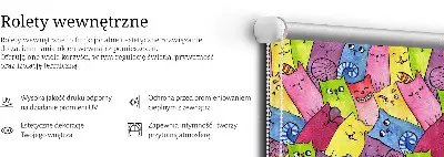 Vidiniai užtemdantys roletai Spalvingos katės