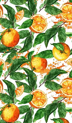 Užtemdantys roletai balkono durims Apelsinai ir lapai