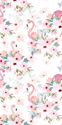 Vidiniai užtemdantys langų roletai Flamingos tarp gėlių