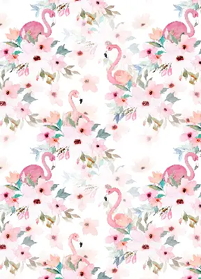 Vidiniai užtemdantys langų roletai Flamingos tarp gėlių
